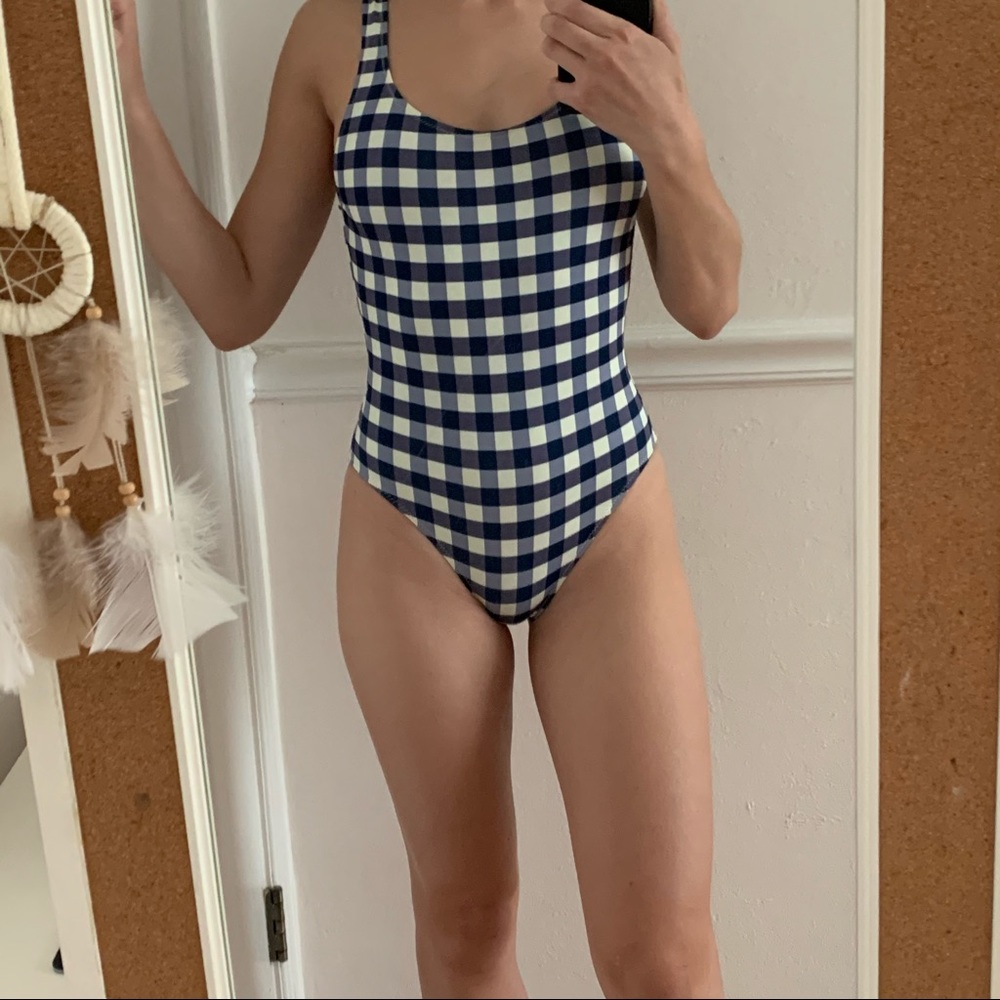 Solid And Striped Gingham One-Piece - image 4